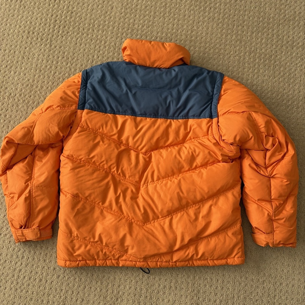 Vintage Columbia Down 650 Fill Convertible Puffer Vest Jacket Orange Men Large - Picture 8 of 11